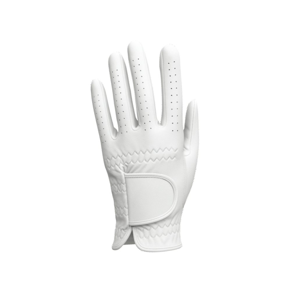 SCS Custom Elite Golf Glove - All White Classic Minimalist