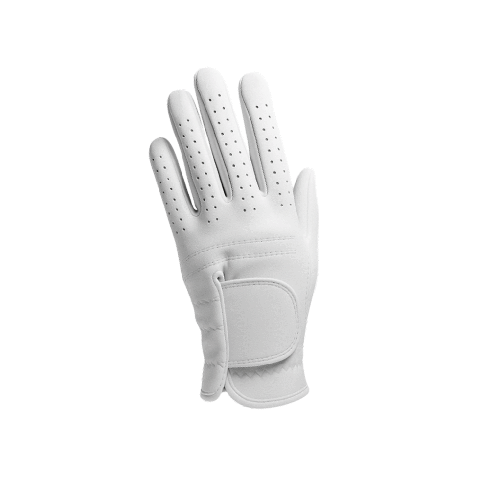 SCS Custom Elite Golf Glove - All White Classic Clean