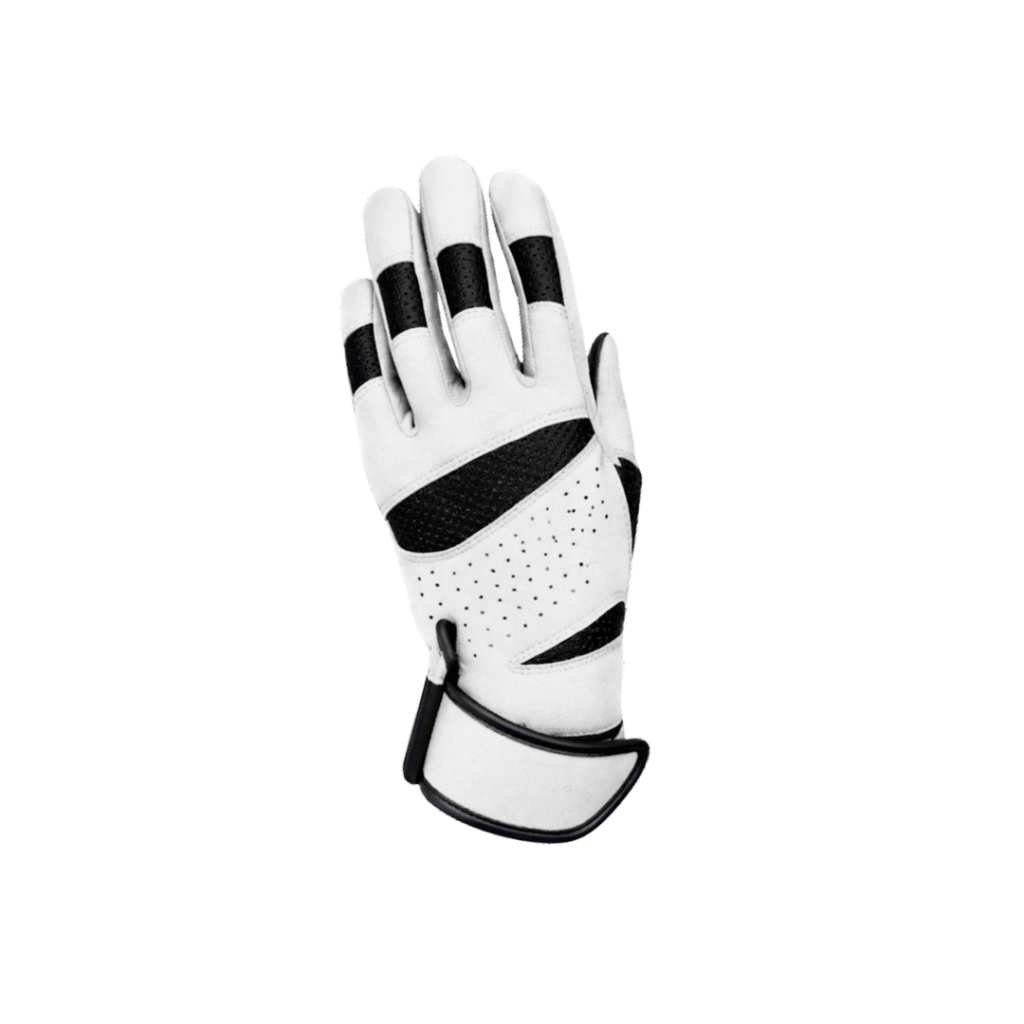 SCS Custom Elite Golf Glove - White/Black Perforated Contrast