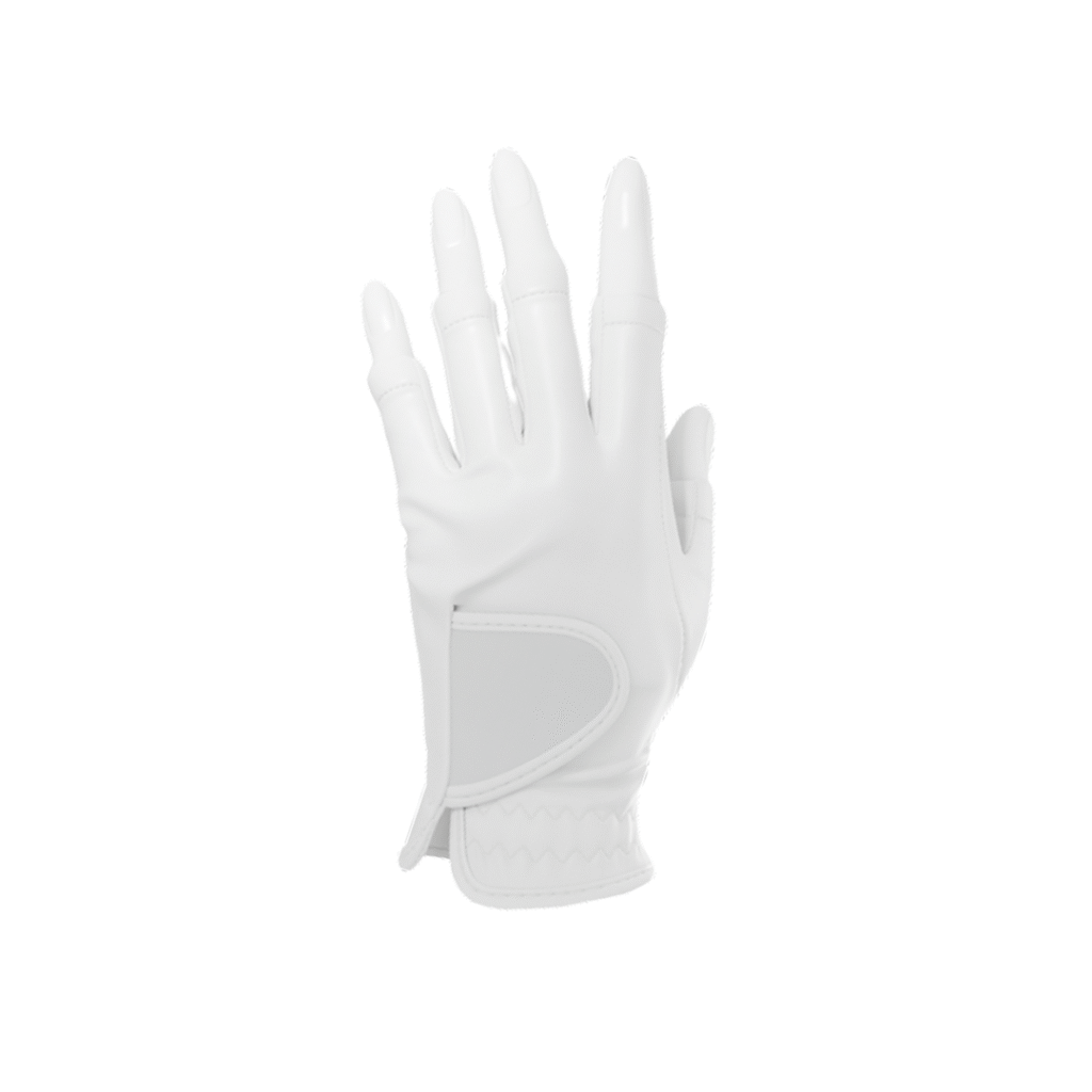 SCS Custom Elite Golf Glove - All White Sleek Classic