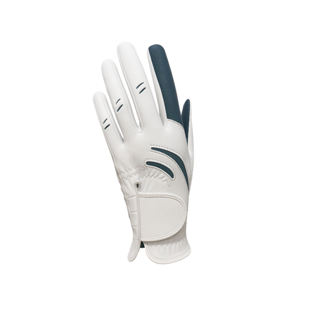 SCS Custom Elite Golf Glove - White/Navy Accent & Index Panel