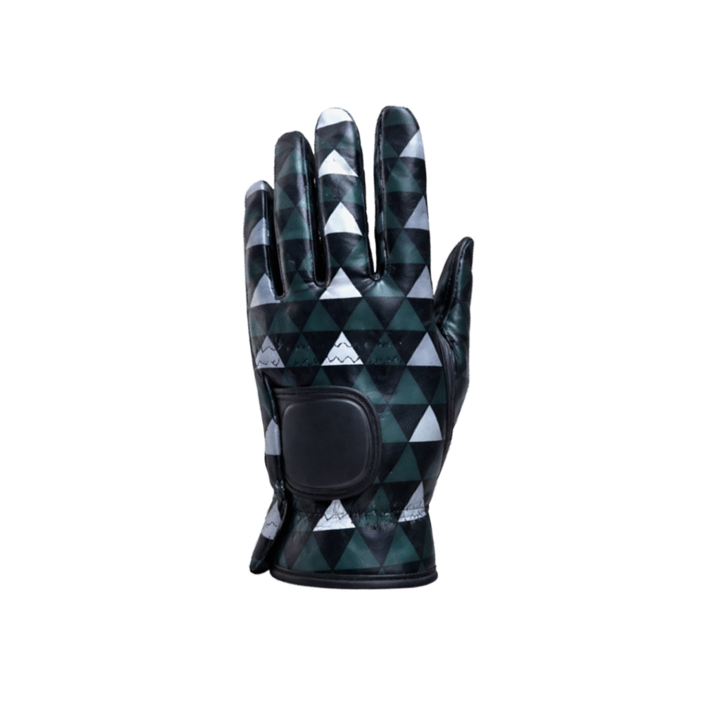 SCS Custom Elite Golf Glove - Dark Geometric Triangle Pattern