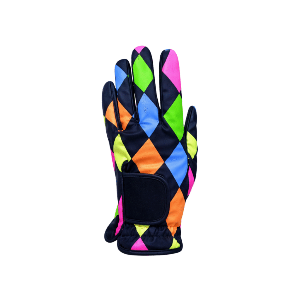 SCS Custom Elite Golf Glove - Neon Diamond Argyle Pattern