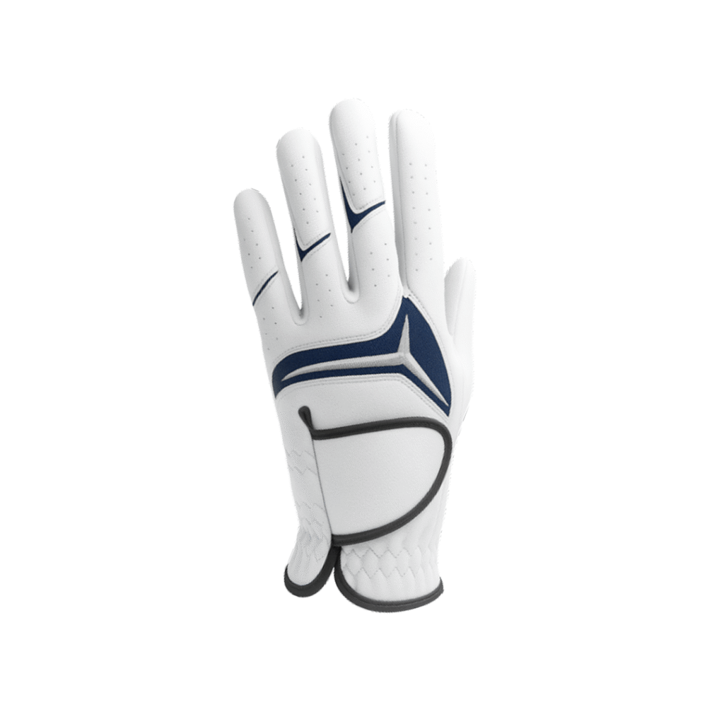 SCS Performance Golf Glove - White/Navy Accent