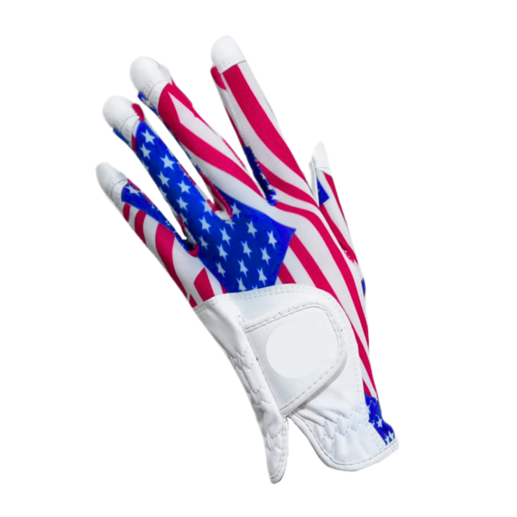 SCS Custom Elite Golf Glove - US Flag Patriotic Print