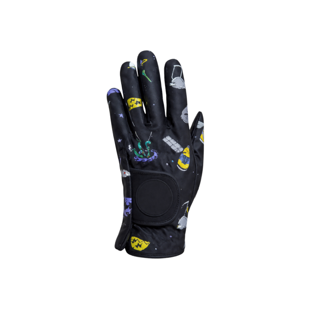 SCS Custom Elite Golf Glove - Black Space Print