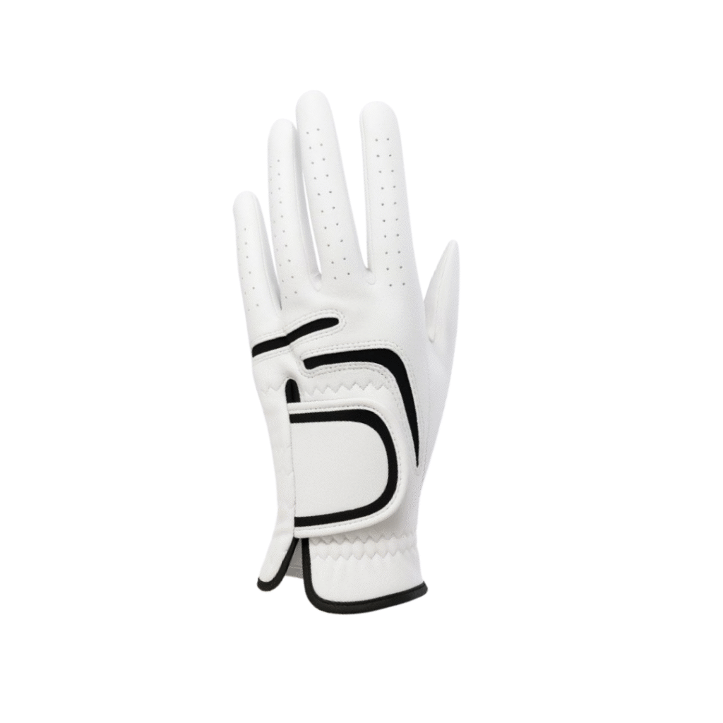 SCS Custom Elite Golf Glove - White/Black Trim Lines