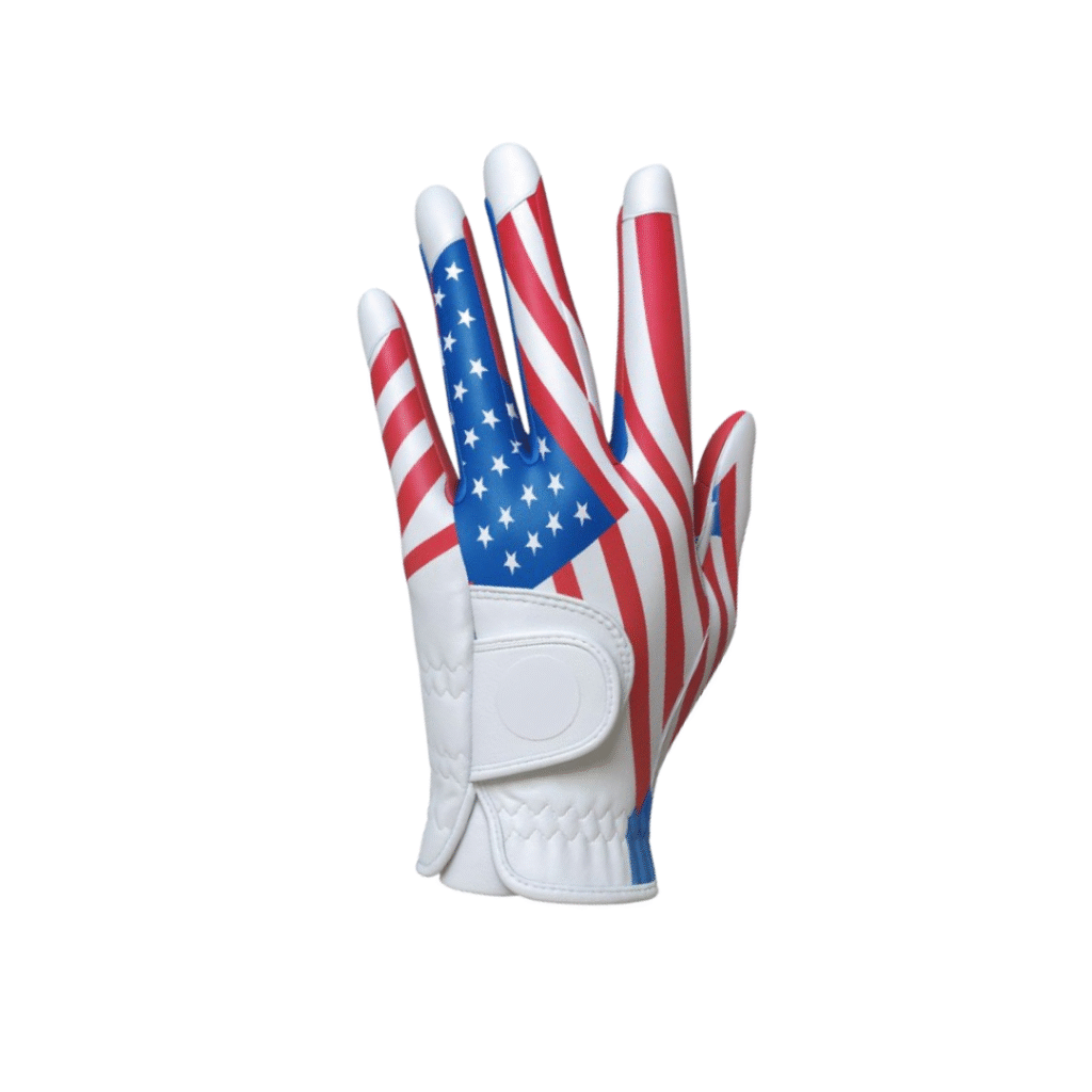 SCS Custom Elite Golf Glove - US Flag Patriotic Stars & Stripes