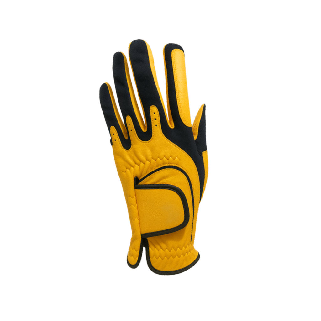 SCS Custom Elite Golf Glove - Yellow/Black Contrast